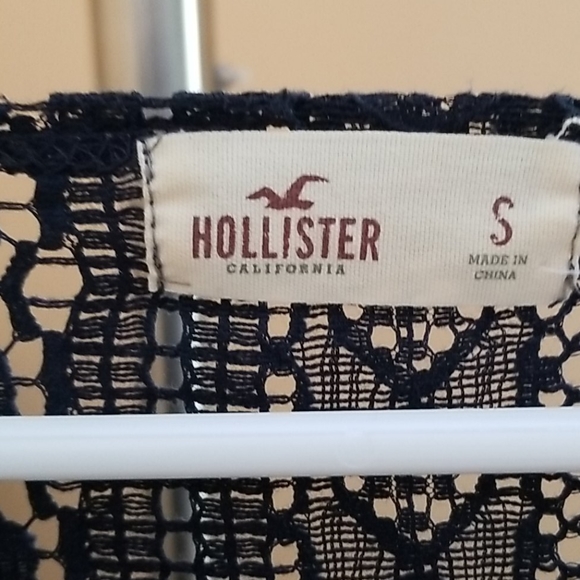 Lace open back navy striped sweater - Picture 5 of 10